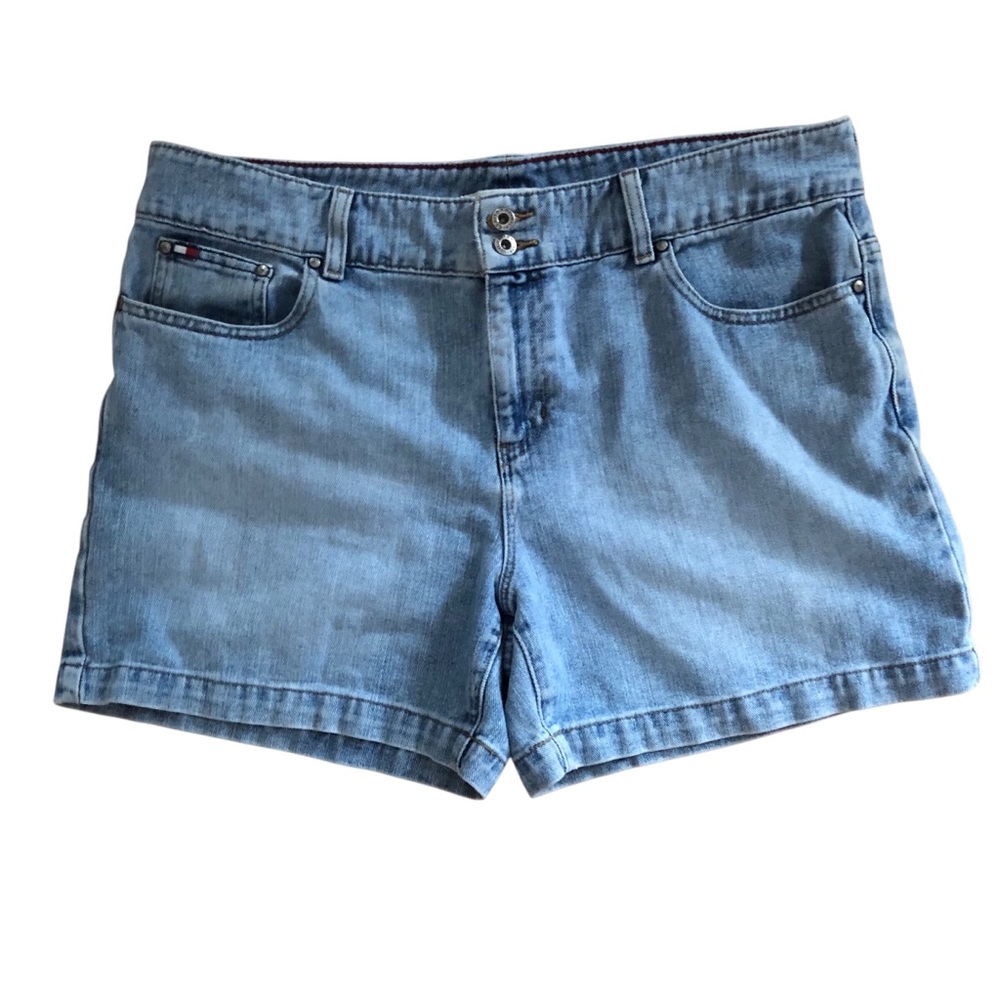 Vintage Y2K 2004 Tommy Hilfiger Women’s Light Wash Jean Shorts Size 14